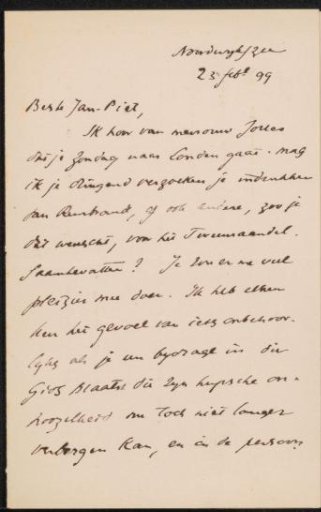 Letter to Jan Veth