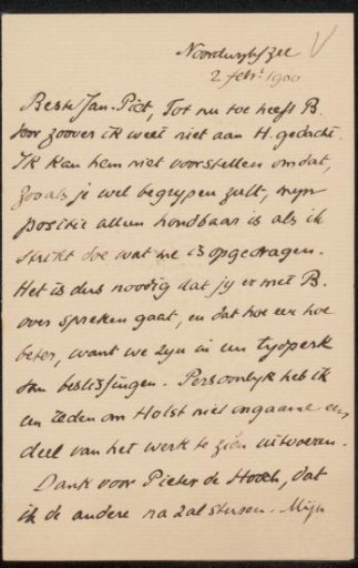 Letter to Jan Veth