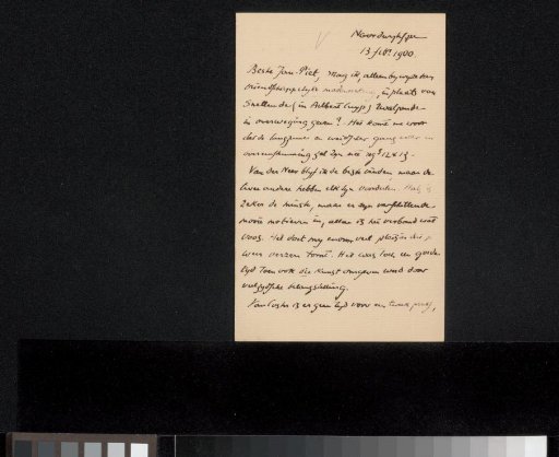 Letter to Jan Veth