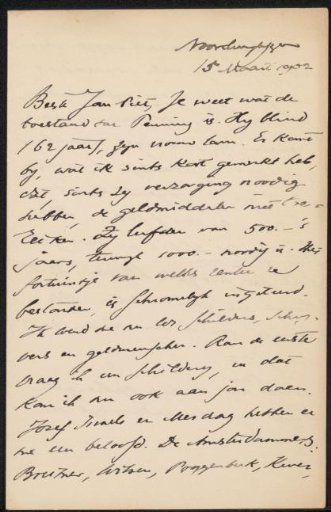 Letter to Jan Veth
