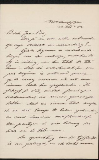 Letter to Jan Veth
