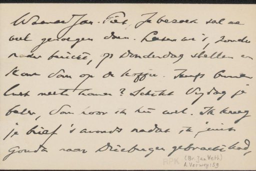Letter to Jan Veth