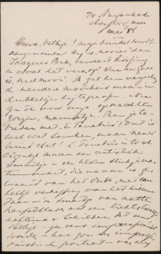 Letter to Jan Veth