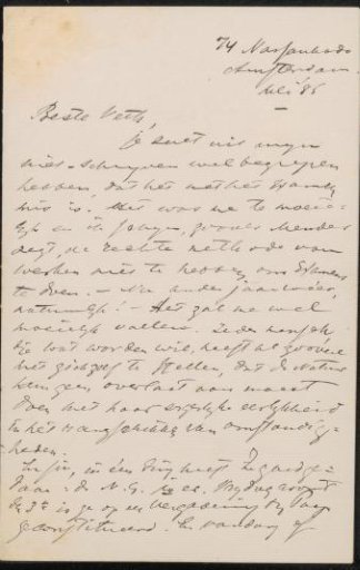 Letter to Jan Veth