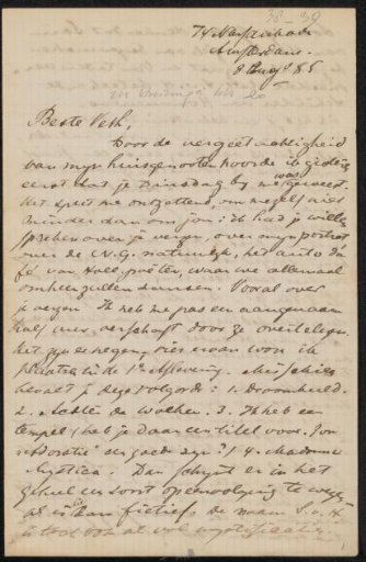 Letter to Jan Veth