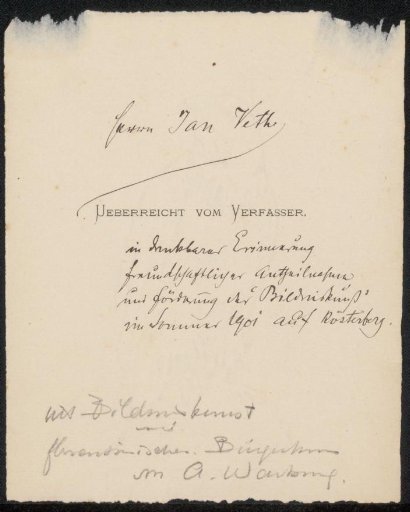 Letter to Jan Veth