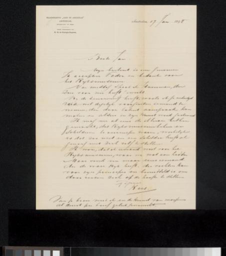 Letter to Jan Veth