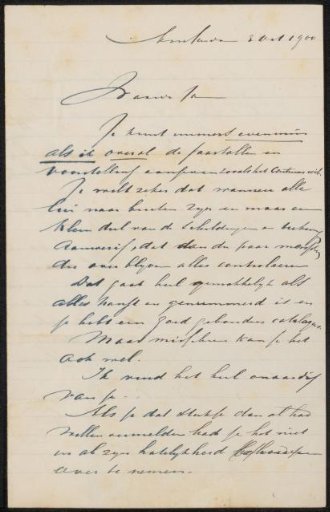 Letter to Jan Veth