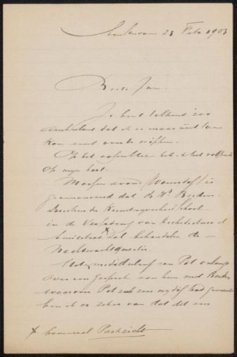 Letter to Jan Veth