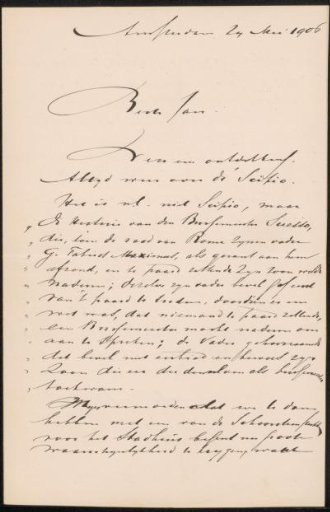 Letter to Jan Veth