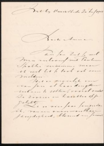 Letter to Anna Dorothea Dirks