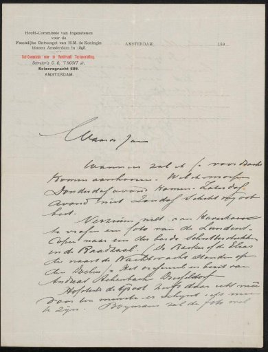 Letter to Jan Veth