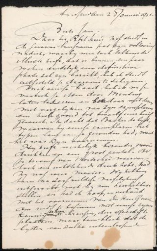 Letter to Jan Veth
