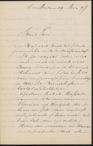 Letter to Jan Veth