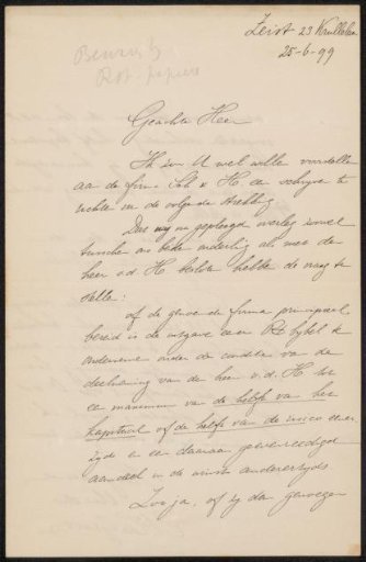 Letter to Jan Veth