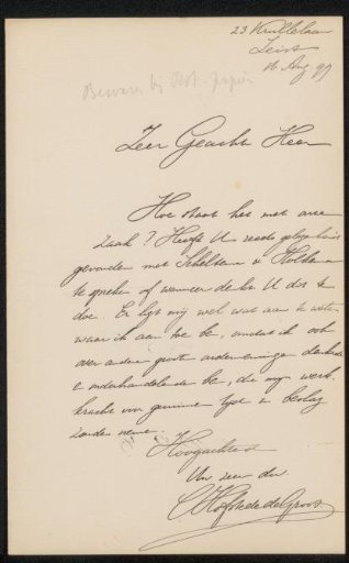 Letter to Jan Veth