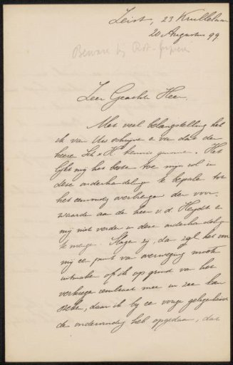 Letter to Jan Veth