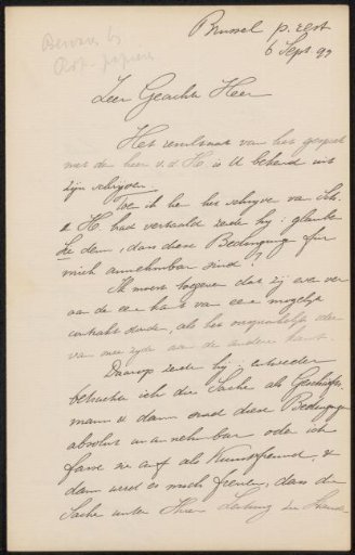 Letter to Jan Veth