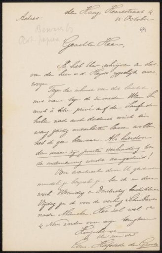 Letter to Jan Veth