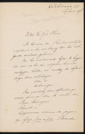 Letter to Jan Veth