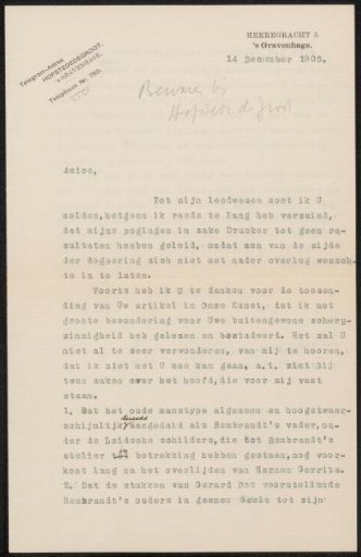 Letter to Jan Veth