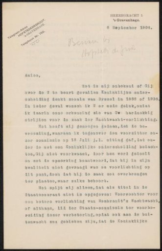 Letter to Jan Veth