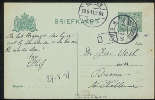 Postcard to Jan Veth