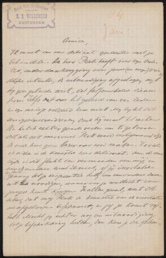 Letter to Jan Veth