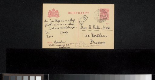 Postcard to Anna Dorothea Dirks