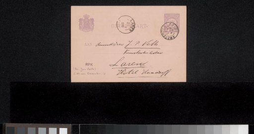 Postcard to Jan Veth
