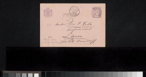 Postcard to Jan Veth