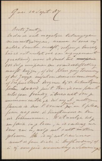 Letter to Jan Veth