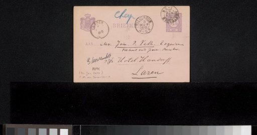 Postcard to Jan Veth