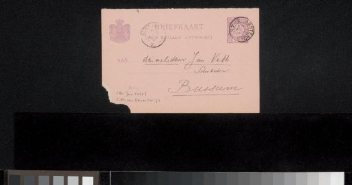 Postcard to Jan Veth