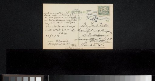 Postcard to Jan Veth