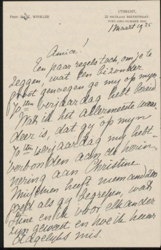 Letter to Jan Veth