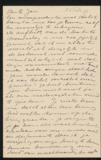 Letter to Jan Veth