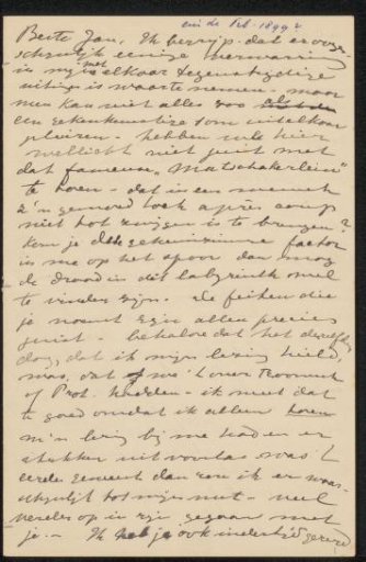 Letter to Jan Veth