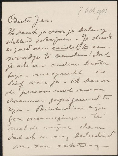 Letter to Jan Veth