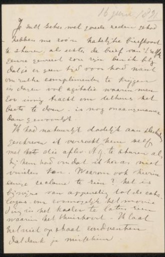 Letter to Jan Veth