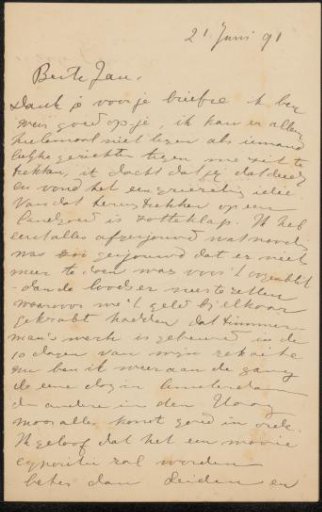 Letter to Jan Veth