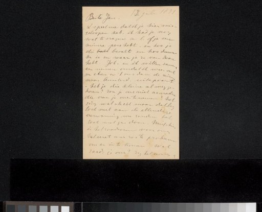 Letter to Jan Veth