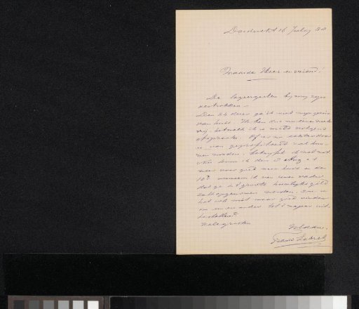 Letter to Jan Veth