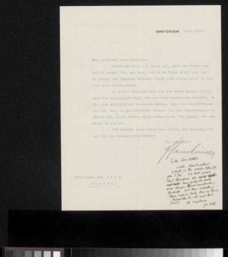 Letter to Jan Veth