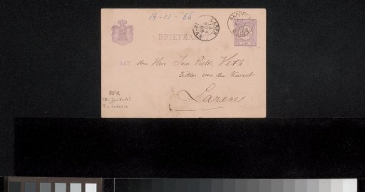 Postcard to Jan Veth
