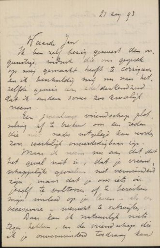 Letter to Jan Veth