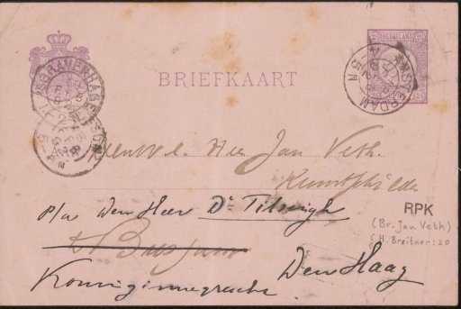 Postcard to Jan Veth
