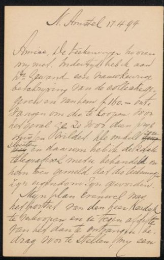Letter to Jan Veth