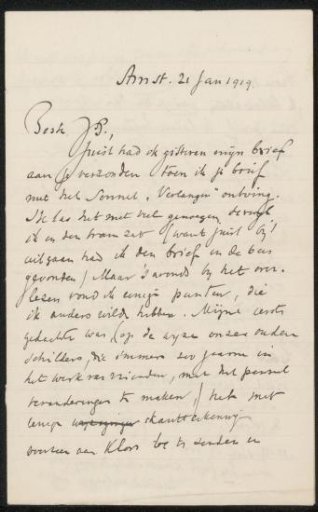 Letter to Jan Veth