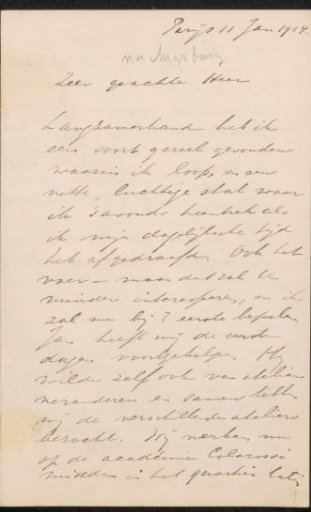 Letter to Jan Veth